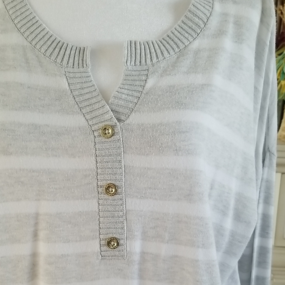 Lilly Pulitzer Gray Striped Sweater - Picture 3 of 4